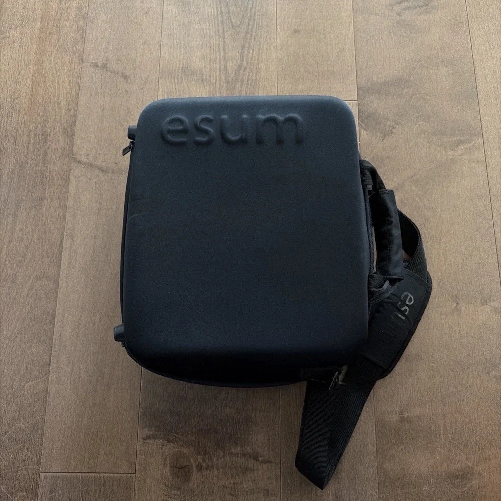 Esum Cosmetics Pro Makeup Kit Bag Case Black Hard Shell Organizer Storage